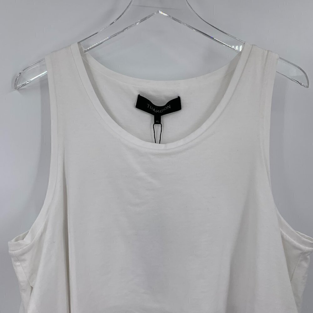 Thakoon Lace embroidered tank dress white knit mesh a-line skirt new X-Large XL - Picture 2 of 6